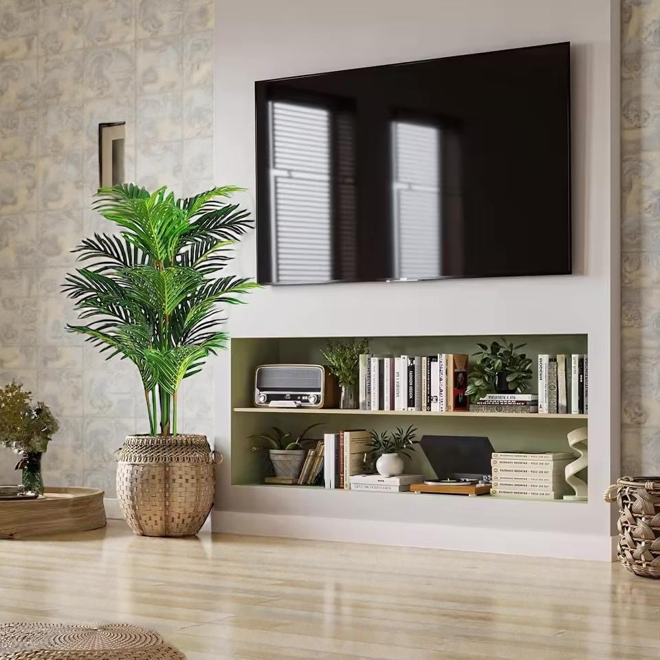5ft Faux Areca Palm Tree, Realistic Tropical Home Decor